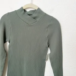 [Free People] Army Green XYZ Bodysuit Long Sleeve Ribbed Turtleneck NWT Sz L/XL thumbnail 7