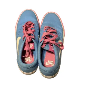 Nike Size 7 Women SB Zapatillas Charge Canvas Light Blue Pink‎ Tie Causal thumbnail 4