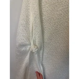 Reformation Jasmine Knit Maxi in White Ivory Sheer Side Slit Coverup Dress 8 NWT thumbnail 9