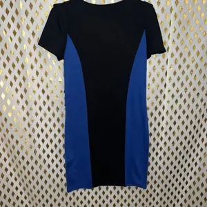 Bordeaux Formal dress mini dress blue and black block skirt size M thumbnail 2
