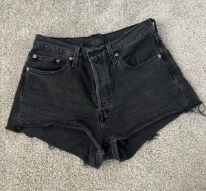 Levi’s 501 Black Denim Shorts thumbnail 1