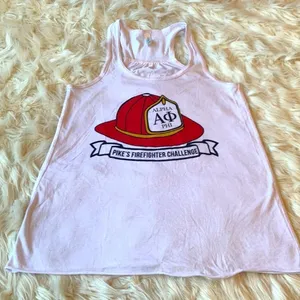 Women’s Alpha Phi & Pike Sorority Firefighter Challenge Tank Top Size Small thumbnail 1