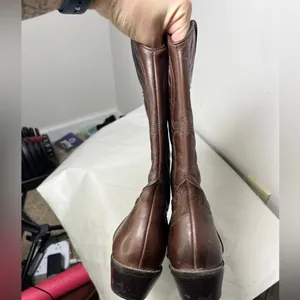Womens sz 8M Matisse Chocolate Leather Point Toe Cowboy Western Pull Up Boots thumbnail 6