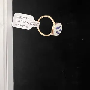 Free People Gold Ring with White and Blue Enamel thumbnail 6