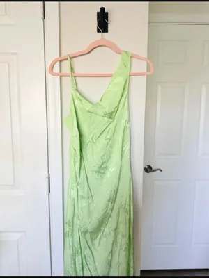 NWT For Love & Lemons Ilana jacquard Midi Dress in Green size M thumbnail 16