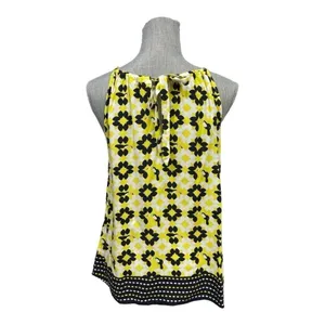 Crown & Ivy Yellow and Black Top with Tropical Tucan Bird Size L thumbnail 4