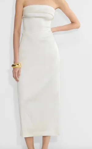 Aritzia TEN strapless satin dress  thumbnail 1