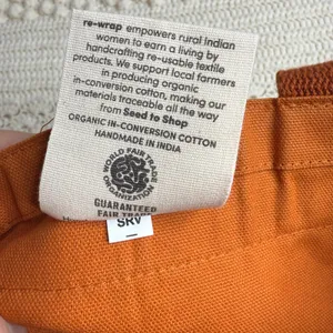 BARNES AND NOBLE Re-Wrap Collab Bag of Books Rust Brown Orange Tote Bag thumbnail 11