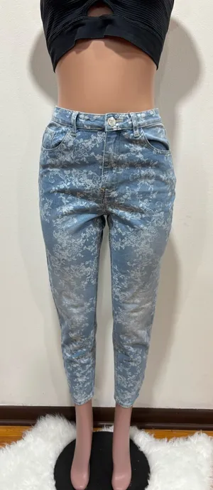 Amisu Vintage Floral Jeans thumbnail 1