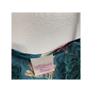 Vintage 90s Green Floral Satin Slip Fairy Grunge Lace Lingerie Top‎ Coquette S thumbnail 5