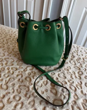 Michael Kors Bucket Bag Leather Mini Crossbody Esmerald Green Women's thumbnail 4