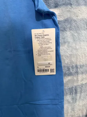 Lululemon All Yours Organic Cotton Tank Pool Blue XL thumbnail 4