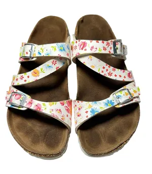 Birlos by Birkenstock Salina Magic Flower Sandals White Floral EU 39 US 8-8.5 Co thumbnail 1
