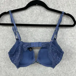 Victoria’s Secret Blue Lace Push up Women's Bra Size 32C thumbnail 6
