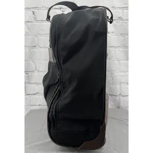 VTG Brighton Black Bag Brown Leather Accents Wheeled Carry-On Luggage 21" thumbnail 4