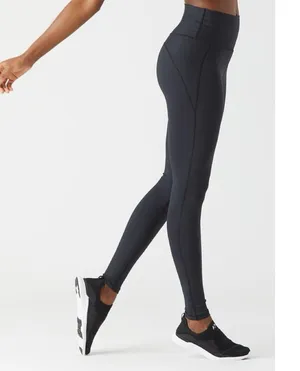 GLYDER • Jubilant Leggings black ribbed texture high rise workout athletic thumbnail 5