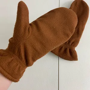EUC Fownes women’s brown fleece lined soft‎ warm elastic cuff winter mittens thumbnail 2