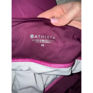 Athleta Colorblock Running Shorts Women‎ Medium Pink Purple Excellent Activewear thumbnail 3