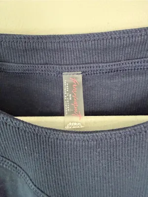 Free People Movement Stay With It Layer Long Sleeve Shirt in Navy Medium thumbnail 4