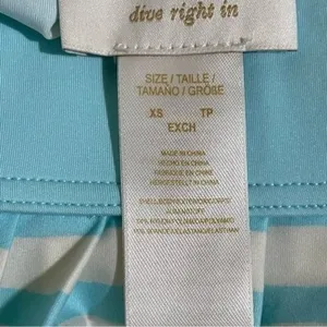 Kate Spade XS Nahant Shore Pleated Cover Up Skirt Blue Stripe NWT thumbnail 9