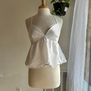 Abercrombie white sweetheart peplum tank thumbnail 2