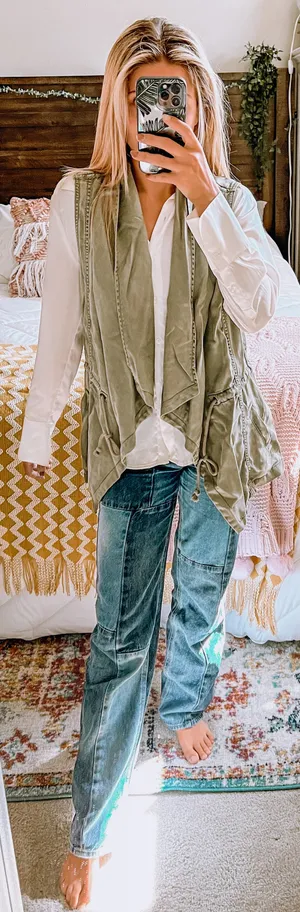 Kenneth Cole Olive Green Drawstring Best thumbnail 3