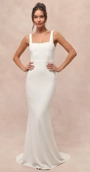 NEW LULUS Regal Classic White Sleeveless Twist-Back Maxi Dress SZ SMALL thumbnail 1