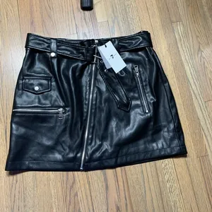 NWT 7 for all mankind leather skirt large thumbnail 1