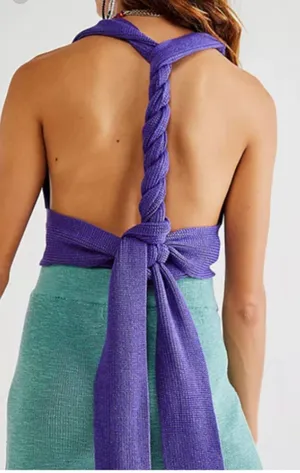 Purple knit free people top thumbnail 1