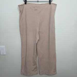 Barefoot Dreams Malibu Luxe Lounge Raglan Pullover & Wide Leg Pants Shell Pink L thumbnail 10