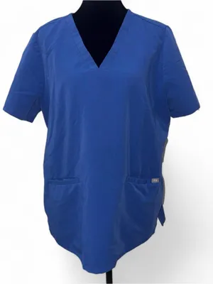 FIGS Technical Collection Blue Scrub Top Size Large thumbnail 1