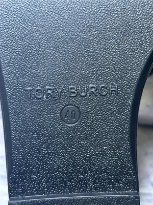 TORY BURCH Double T Sport Leather Slide Sandal Perfect Black Size 9.5 (40) thumbnail 11