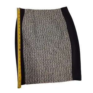 White House Black Market Womens Pencil Skirt Blue Ecru Tweed Size 4 thumbnail 6