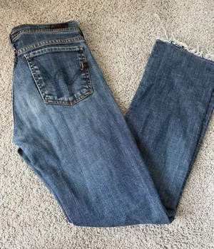 Citizens Of Humanity #142 Low Waist Straight Leg Jeans Size 28 Raw Hem thumbnail 1