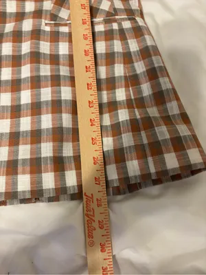 Nine West Plaid Double Breasted Blazer Brown Check Jacket M thumbnail 5