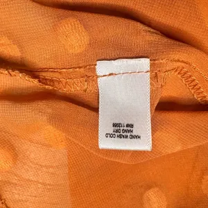 ZENANA Orange Textured Swiss Dot V Neck Babydoll Dress Size‎ Small S thumbnail 5