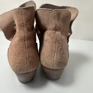Free People Boots Womens 38 Brown Venture Woven Suede Pull On Boho No Straps thumbnail 4