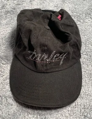 Harley Davidson Black Cap with Rhinestone Detail hat green river WI thumbnail 1