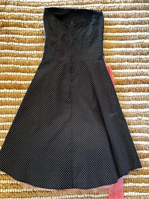Y2K ruby rox Black Polka Dot Strapless Dress with Pink Accents thumbnail 5