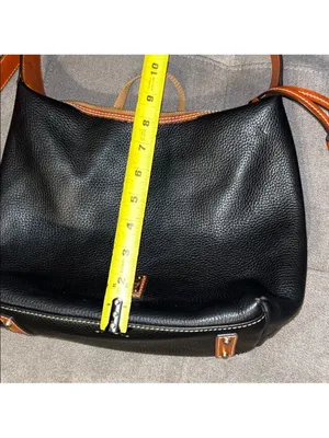 Dooney & Bourke Black Shoulder Hobo with Brown Trim and Tassel thumbnail 14