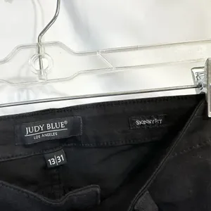 Judy Blue Size 13/31 Jeans Black Skinny Jegging Leopard Stripe Mid Rise 1655‎ thumbnail 10