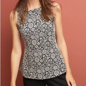 Anthropologie Vanessa‎ Virginia Top Large Black Floral Corset Back Cottagecore thumbnail 1