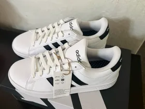 adidas White and Black Women's Athletic Sneakers thumbnail 10