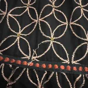 Anthropologie bl-nk embroidered chiffon and lace maxi skirt thumbnail 10