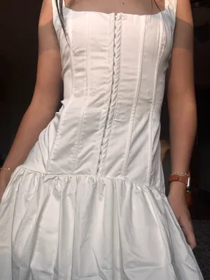 NWT Lulus White Corset Drop Waist Maxi Dress thumbnail 2