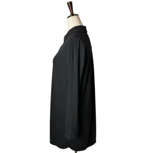 Faherty Dress Women Small Black Heathered Twill Knit Legend‎ Sweater Shirt Dress thumbnail 7
