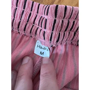 Halara High Waisted Straight Leg Crinkle Casual Pants Pockets Candy Pink M NWOT thumbnail 5