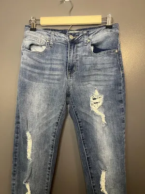 Altar'd State Jeans Womens 25 Blue Distressed Skinny Stretch Denim Pants thumbnail 1