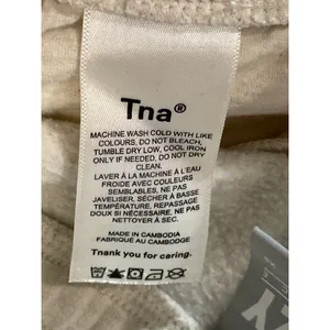 Aritzia TNA Cozy White Wide Leg Yoga Workout Athletic Activewear Sweat Shorts XS thumbnail 6