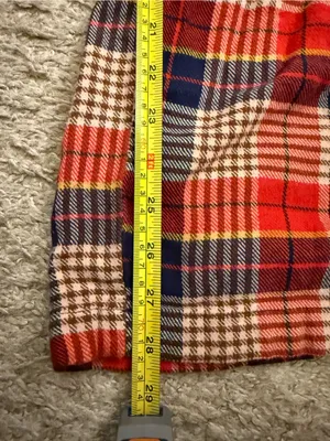 aerie Red Navy Plaid Flannel Skater Pajama Pants - size XL thumbnail 12